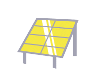 Illustration von Sonnenkollektoren